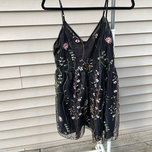 SHEIN black floral dress